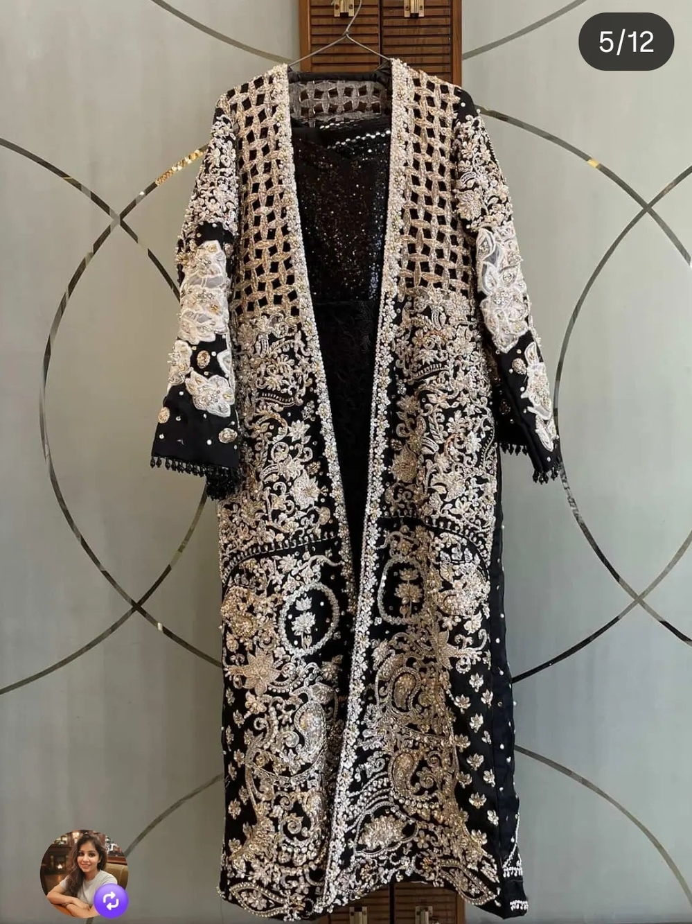 Tayab Moazzam's Shalwar Kameez With Gorgeous, Heavy Gown!
